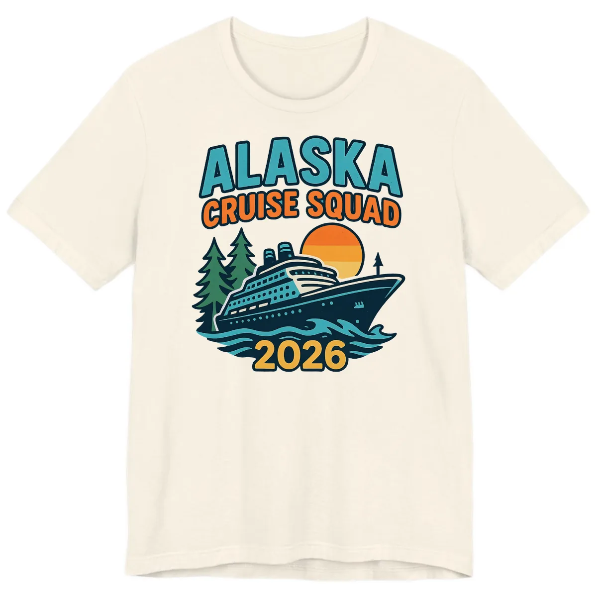 Alaska Cruise Squad 2026 Premium T-Shirt in Natural