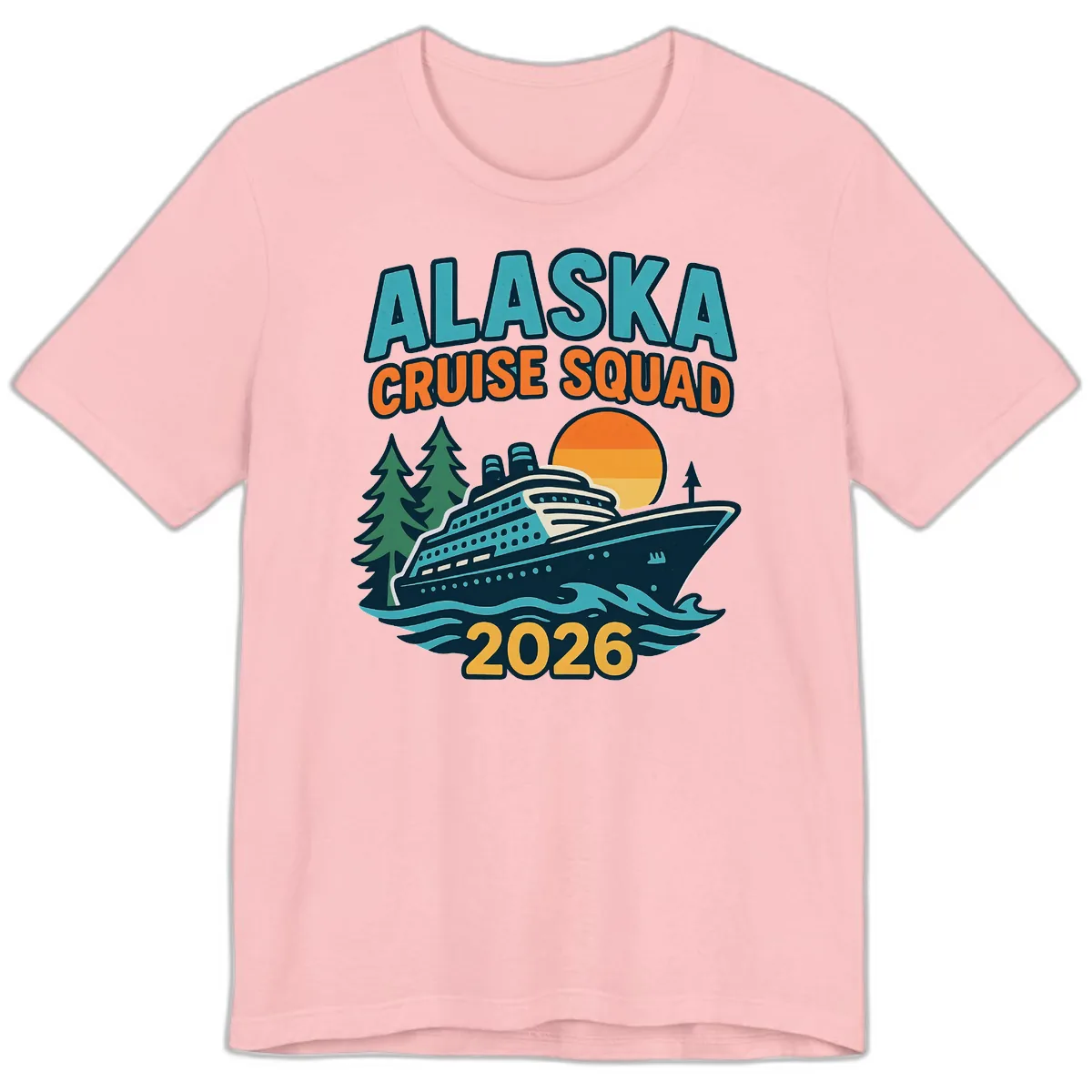 Alaska Cruise Squad 2026 Premium T-Shirt in Pink