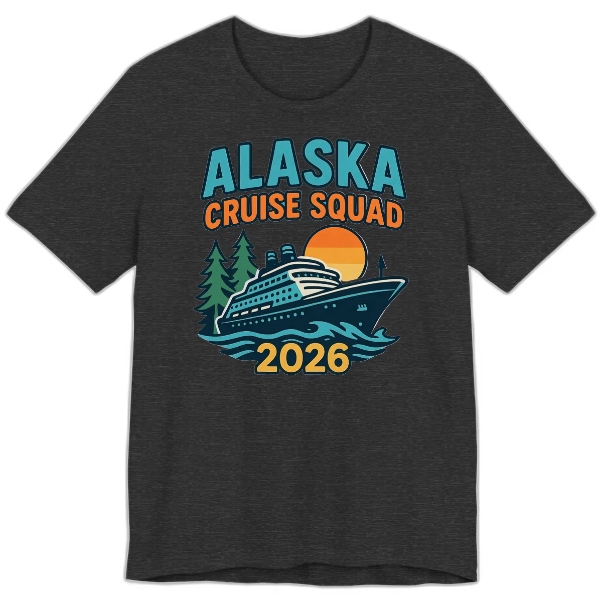 Alaska Cruise Squad 2026 Premium T-Shirt in Dark Grey Heather
