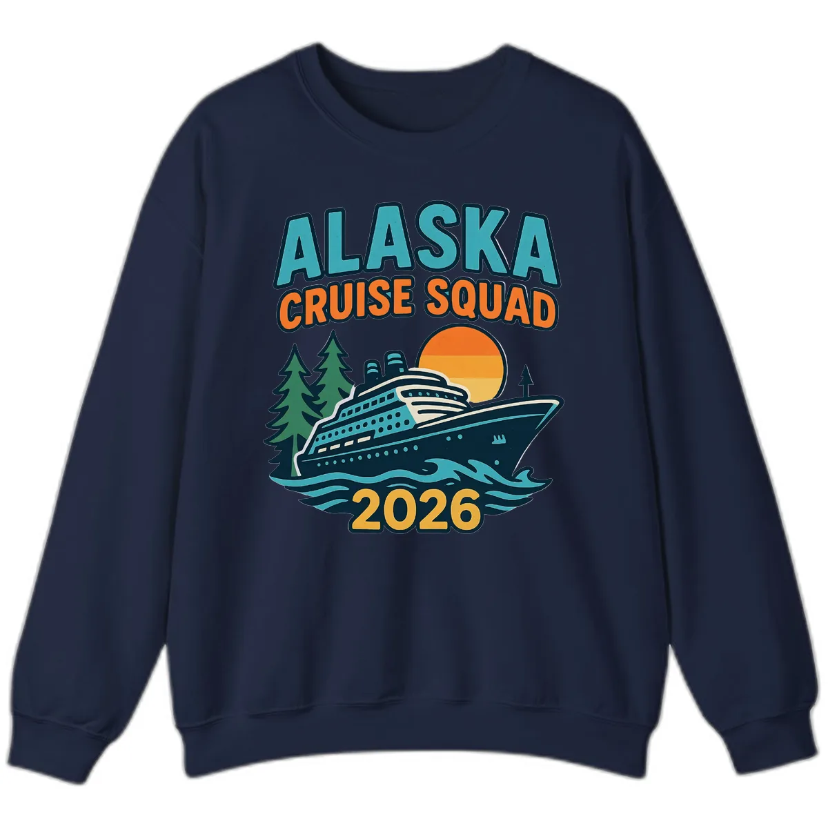 Alaska Cruise Squad 2026 Sweatshirt in Navy