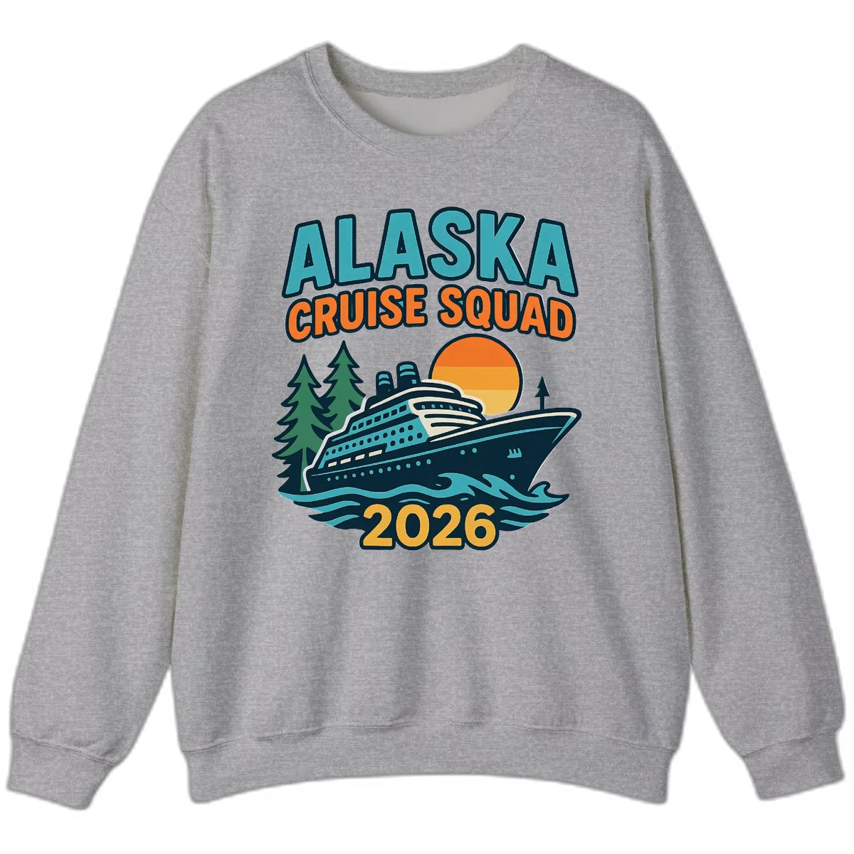 Alaska Cruise Squad 2026 Sweatshirt in Sport Grey