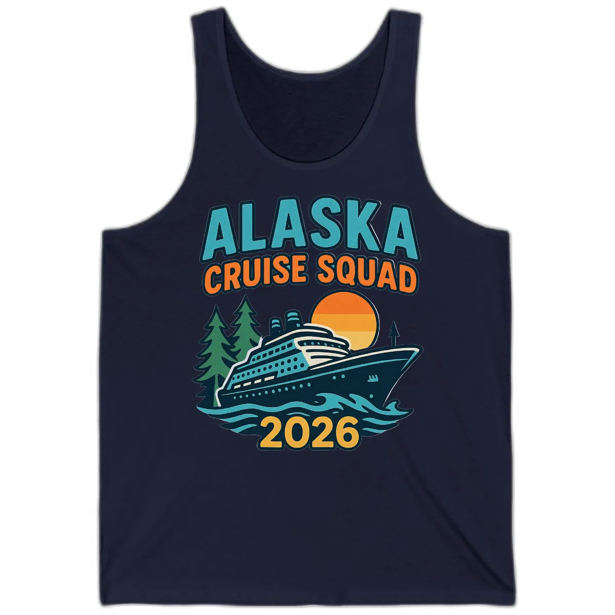 Alaska Cruise Squad 2026 Tank in Navy