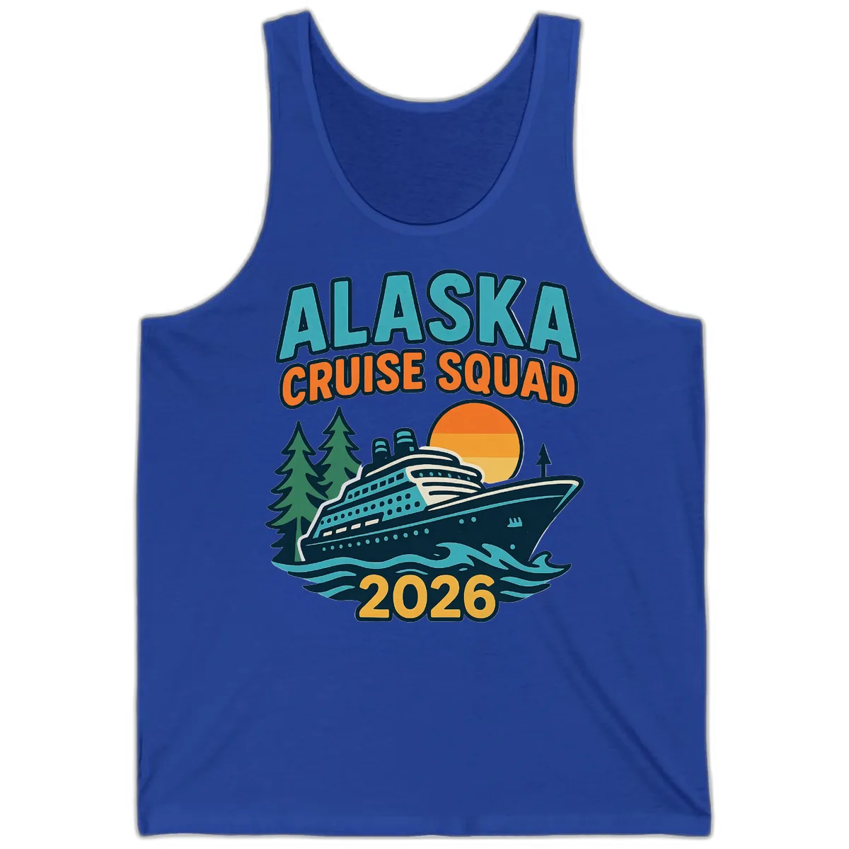 Alaska Cruise Squad 2026 Tank in True Royal