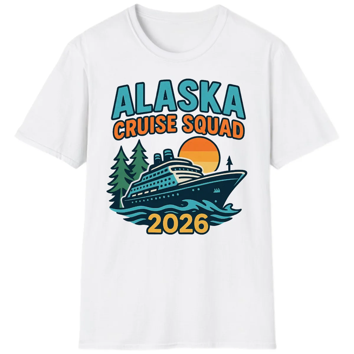 Alaska Cruise Squad 2026 T-Shirt in White