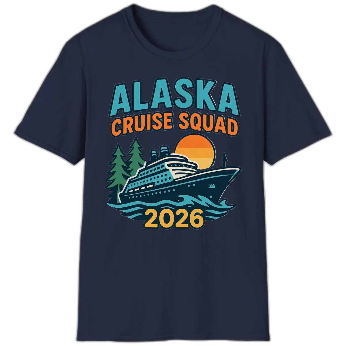 Alaska Cruise Squad 2026 T-Shirt in Navy