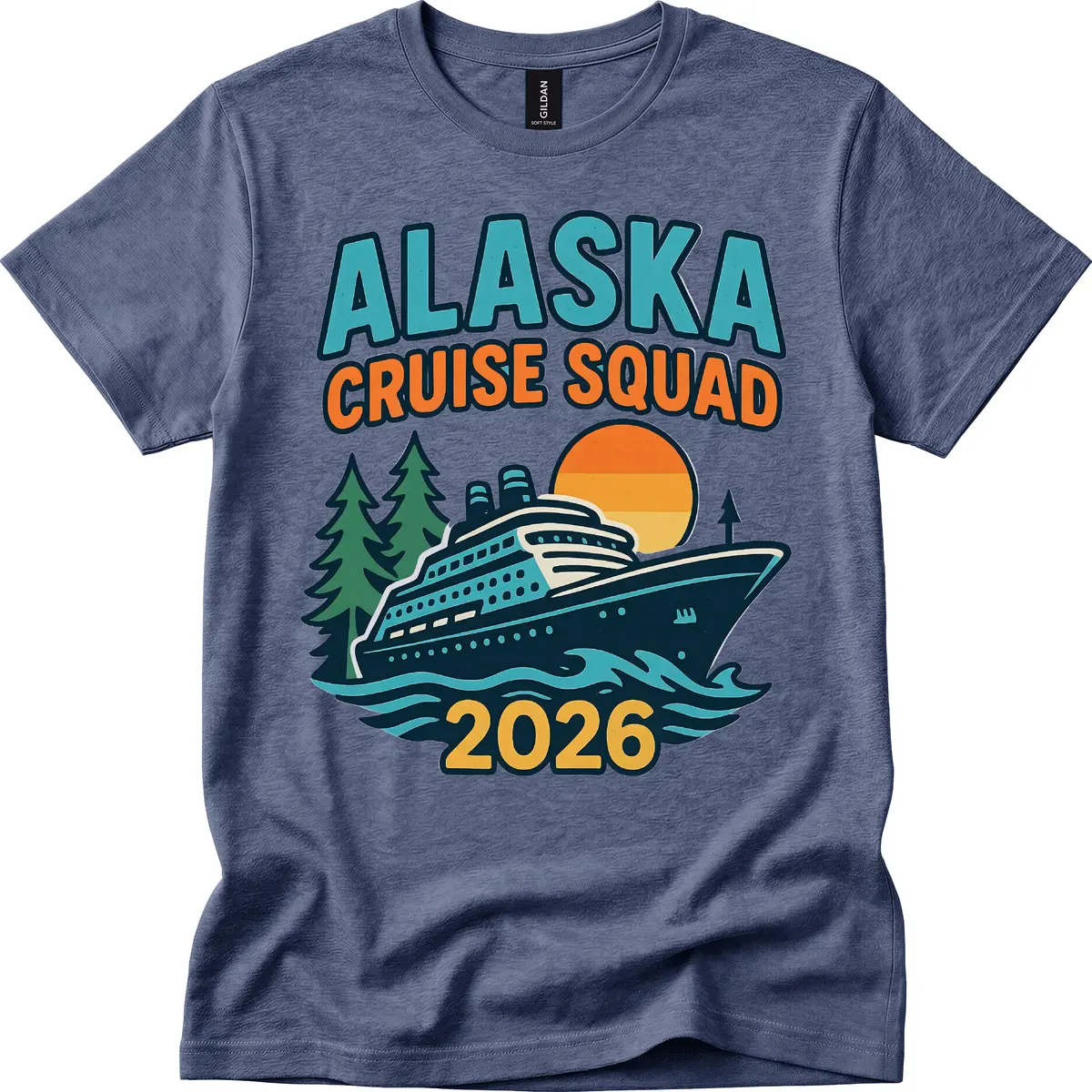 Alaska Cruise Squad 2026 T-Shirt in Heather Navy