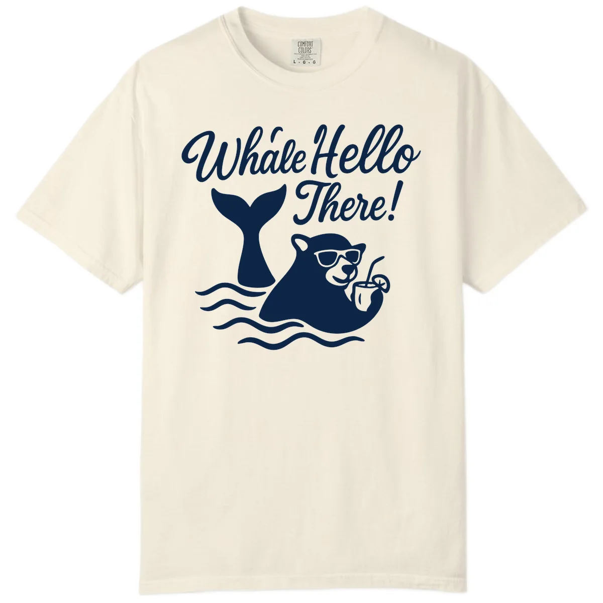 Whale Hello There Cruise Comfort Color in Ivory