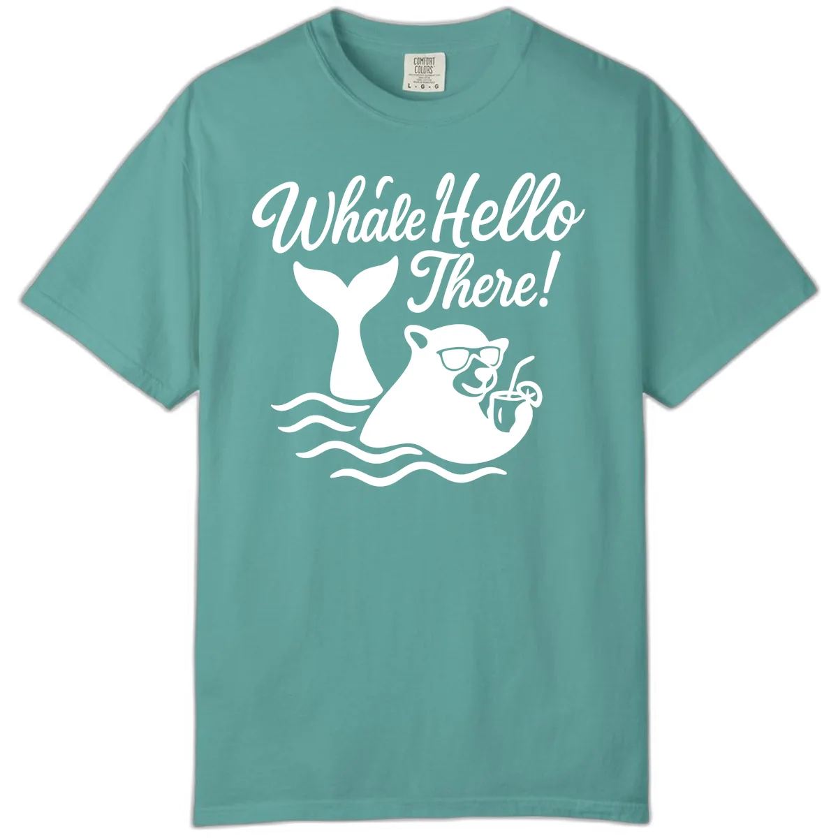 Whale Hello There Cruise Comfort Color in Seafoam