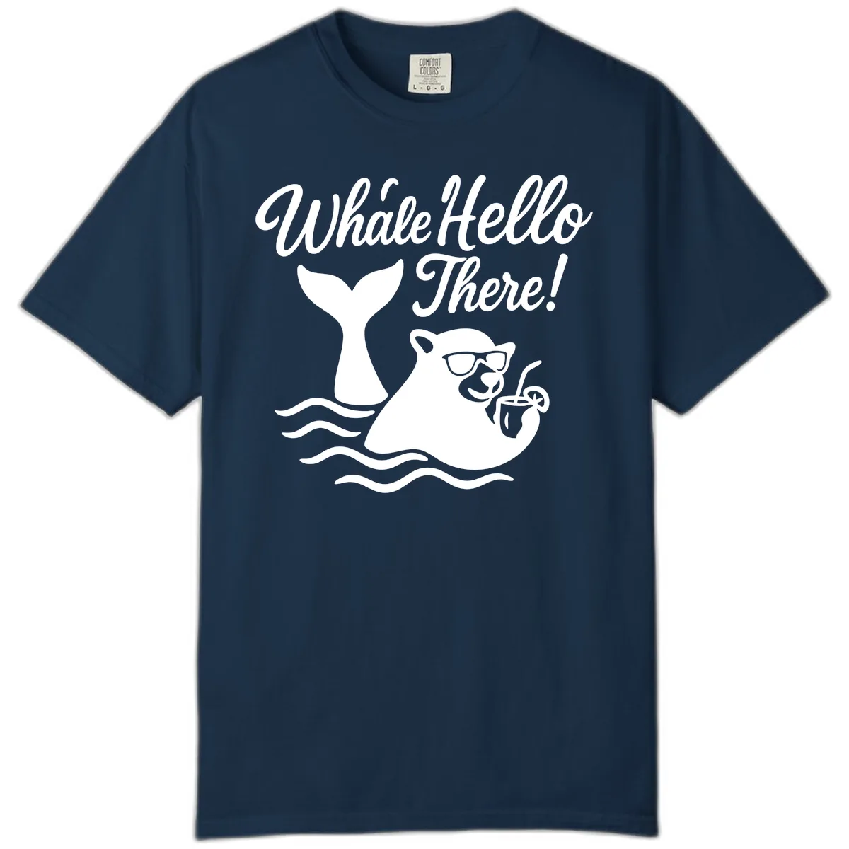 Whale Hello There Cruise Comfort Color in True Navy