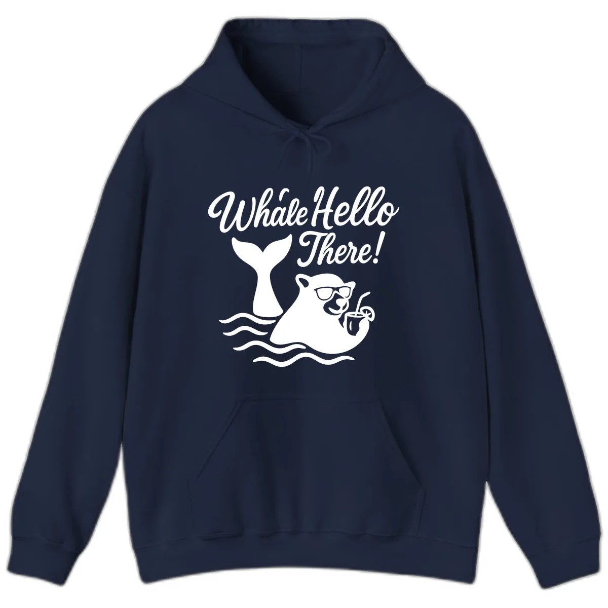 Whale Hello There Cruise Hoodie in Navy