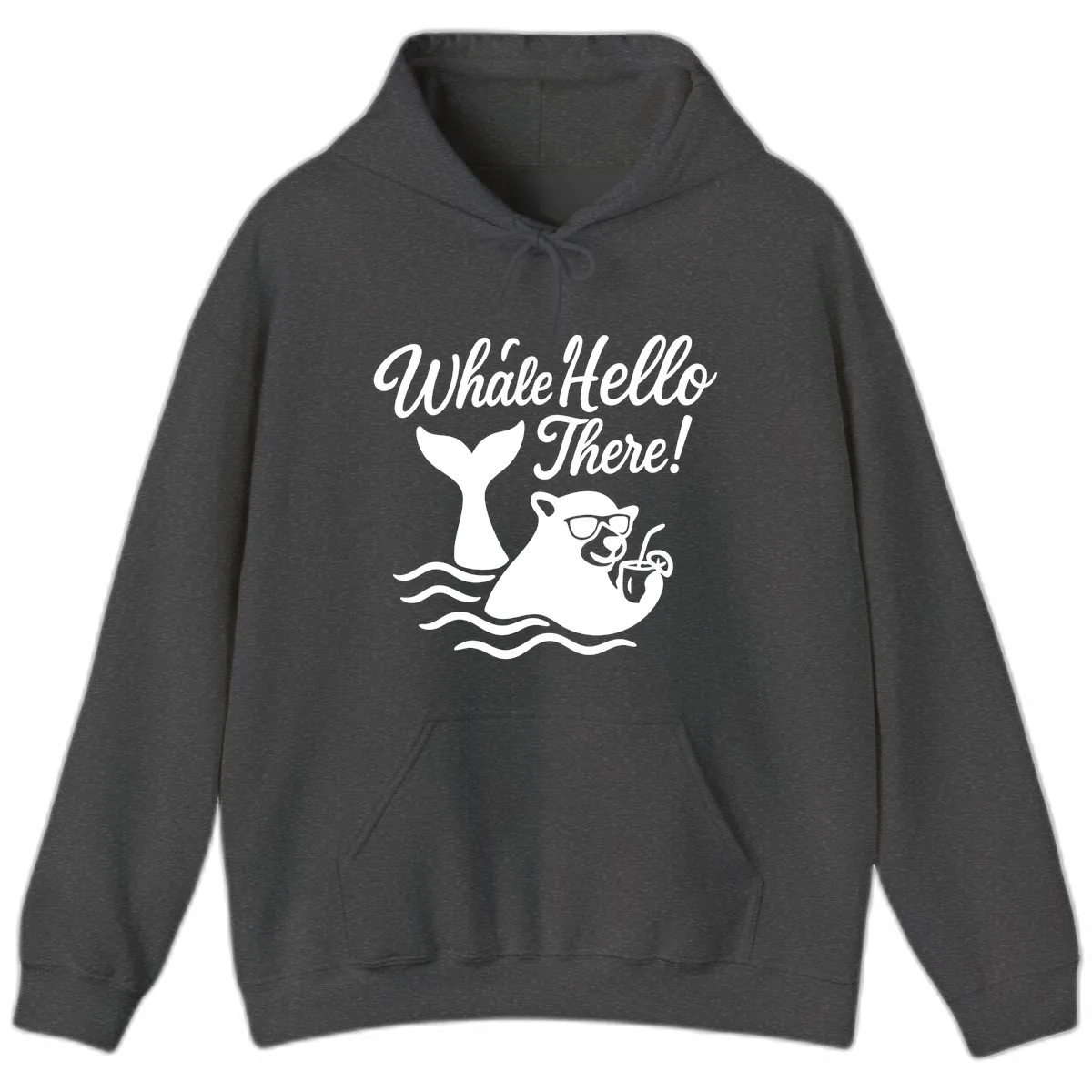 Whale Hello There Cruise Hoodie in Dark Heather