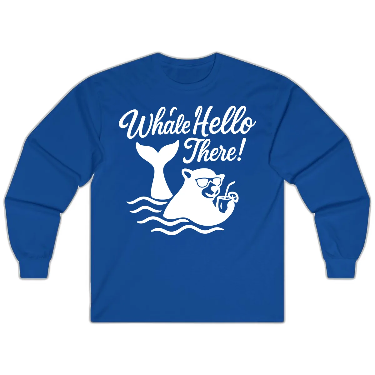 Whale Hello There Cruise Long Sleeve in Royal