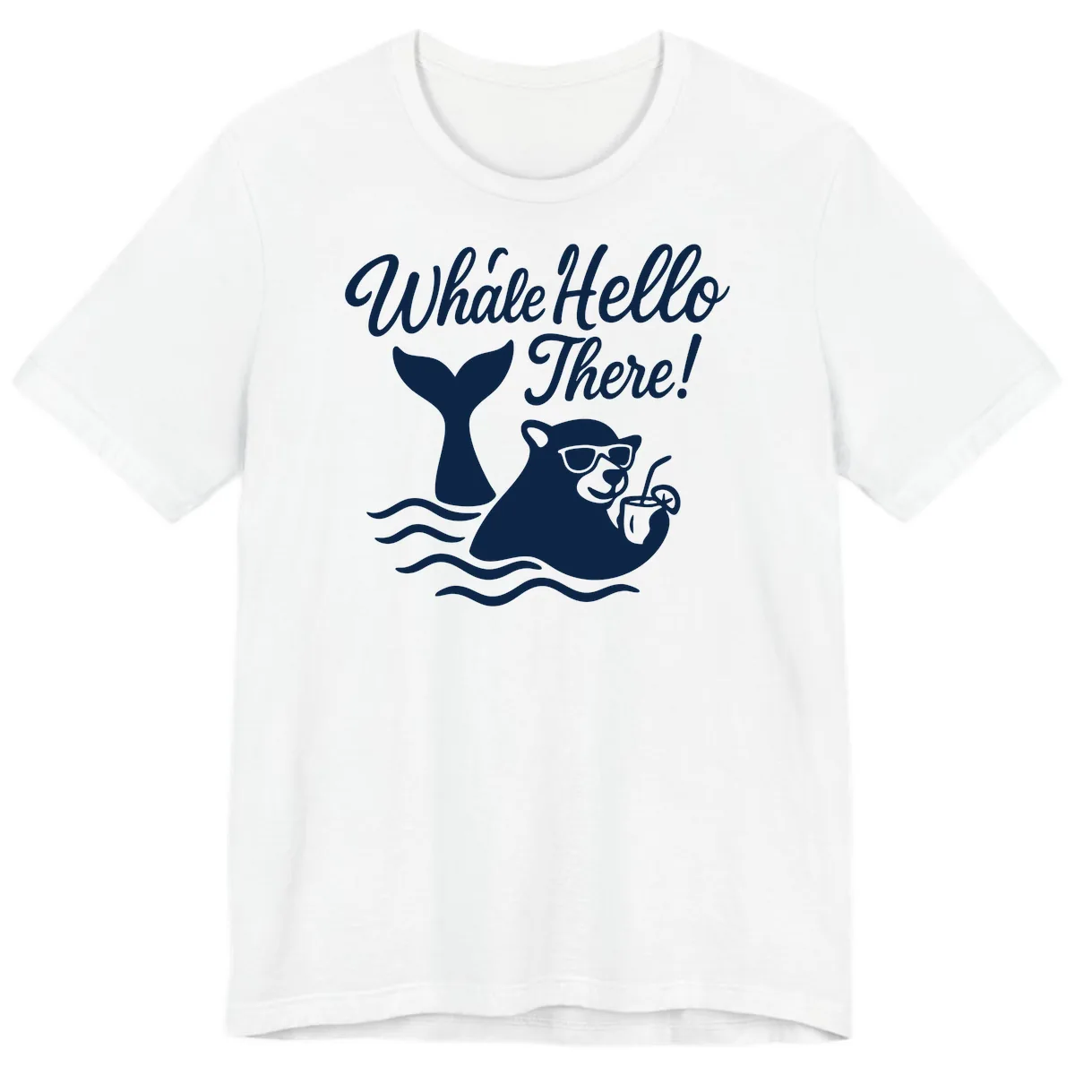 Whale Hello There Cruise Premium T-Shirt in White