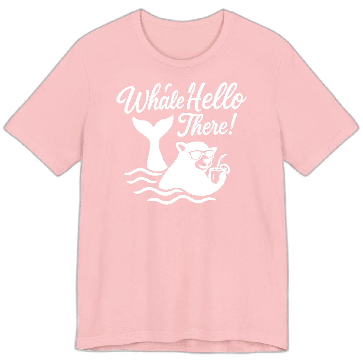 Whale Hello There Cruise Premium T-Shirt in Pink