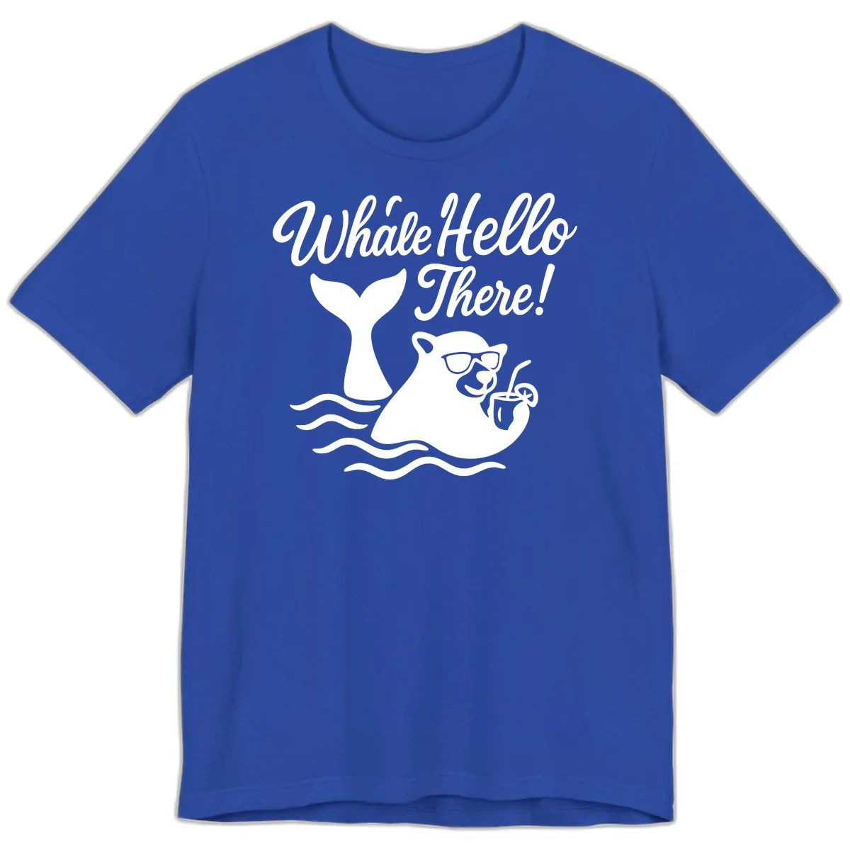 Whale Hello There Cruise Premium T-Shirt in True Royal