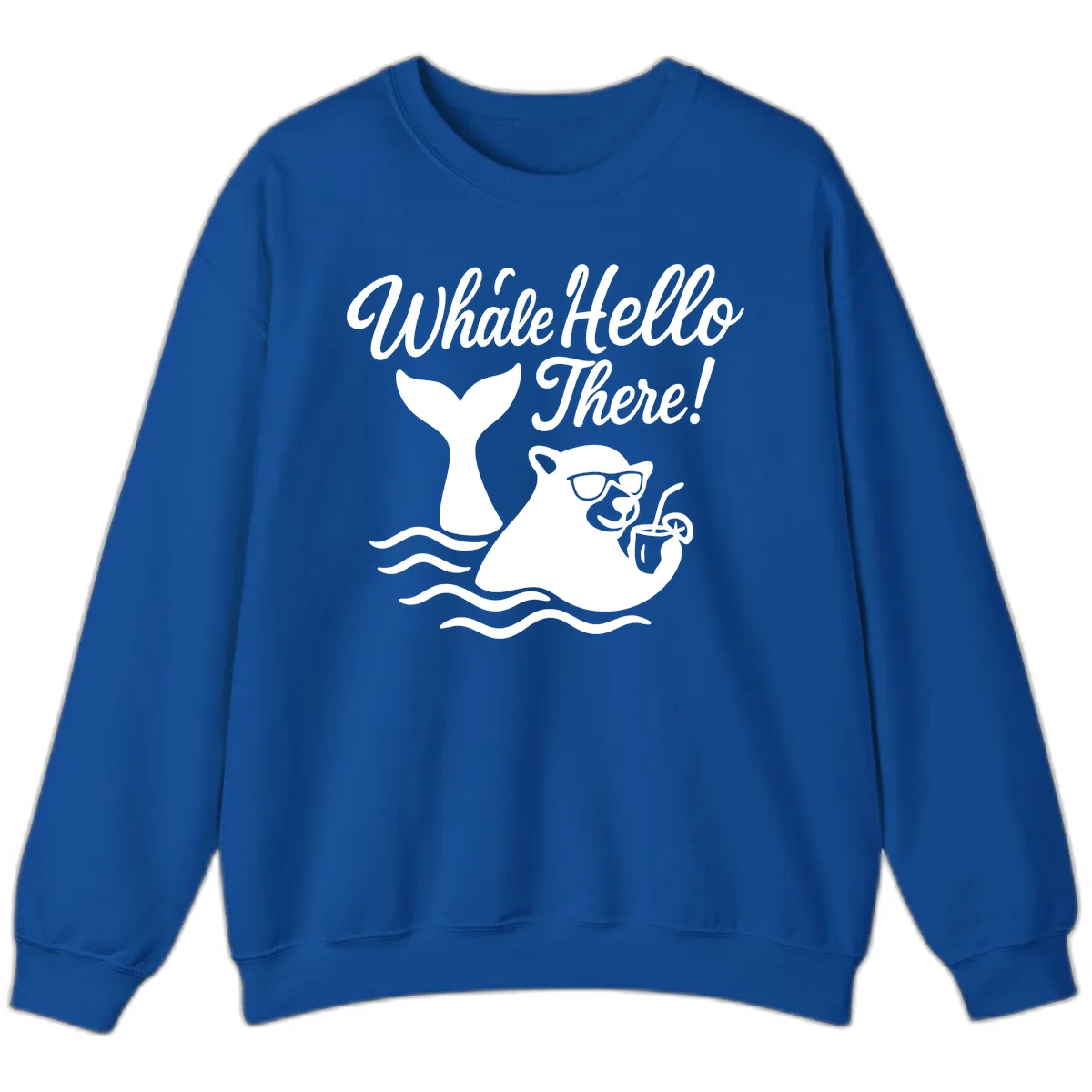 Whale Hello There Cruise Sweatshirt in Royal