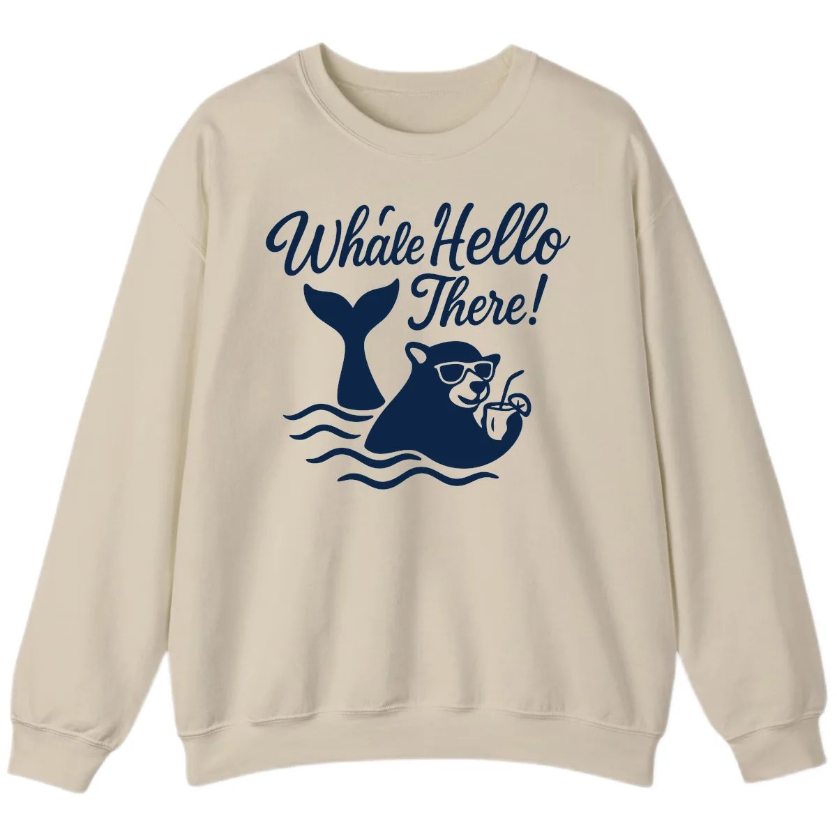 Whale Hello There Cruise Sweatshirt in Sand
