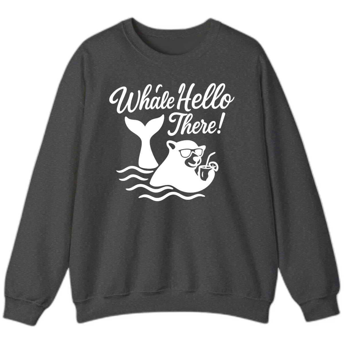 Whale Hello There Cruise Sweatshirt in Dark Heather