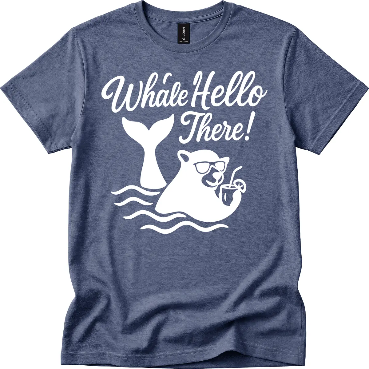 Whale Hello There Cruise T-Shirt in Heather Navy