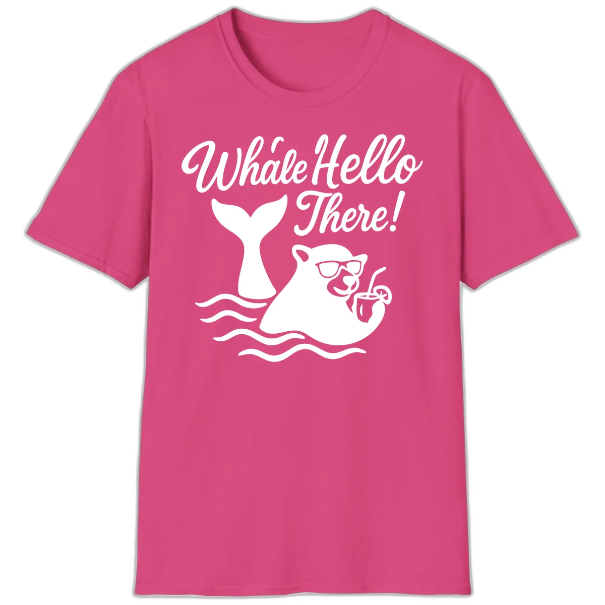 Whale Hello There Cruise T-Shirt in Heliconia
