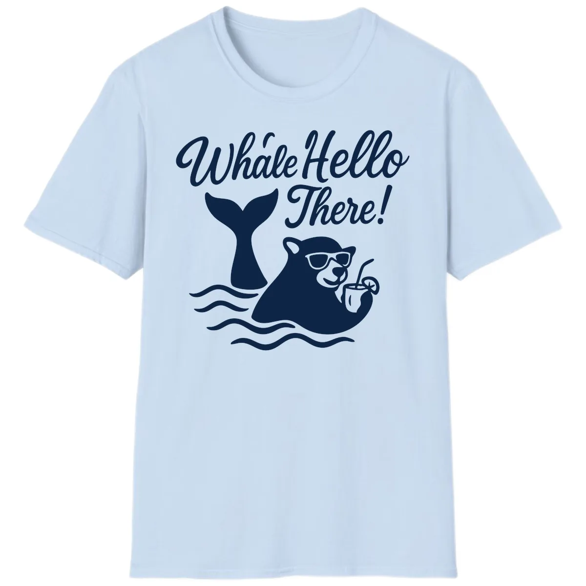Whale Hello There Cruise T-Shirt in Light Blue