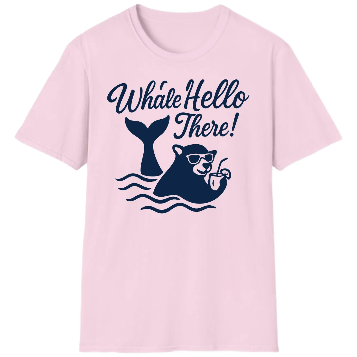 Whale Hello There Cruise T-Shirt in Light Pink