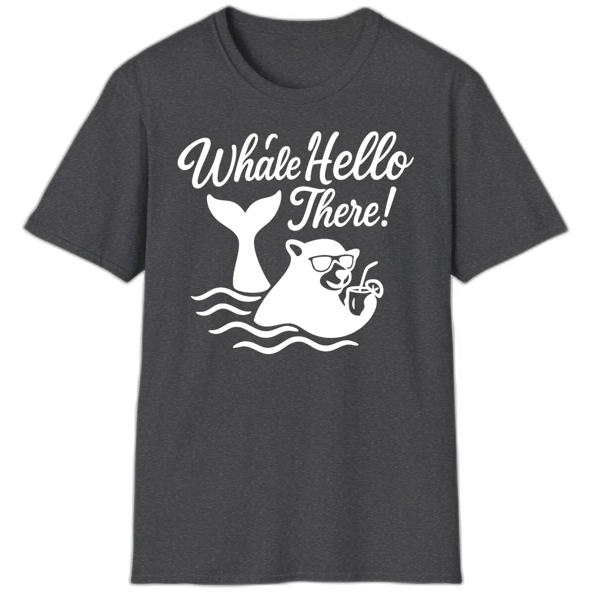 Whale Hello There Cruise T-Shirt in Dark Heather