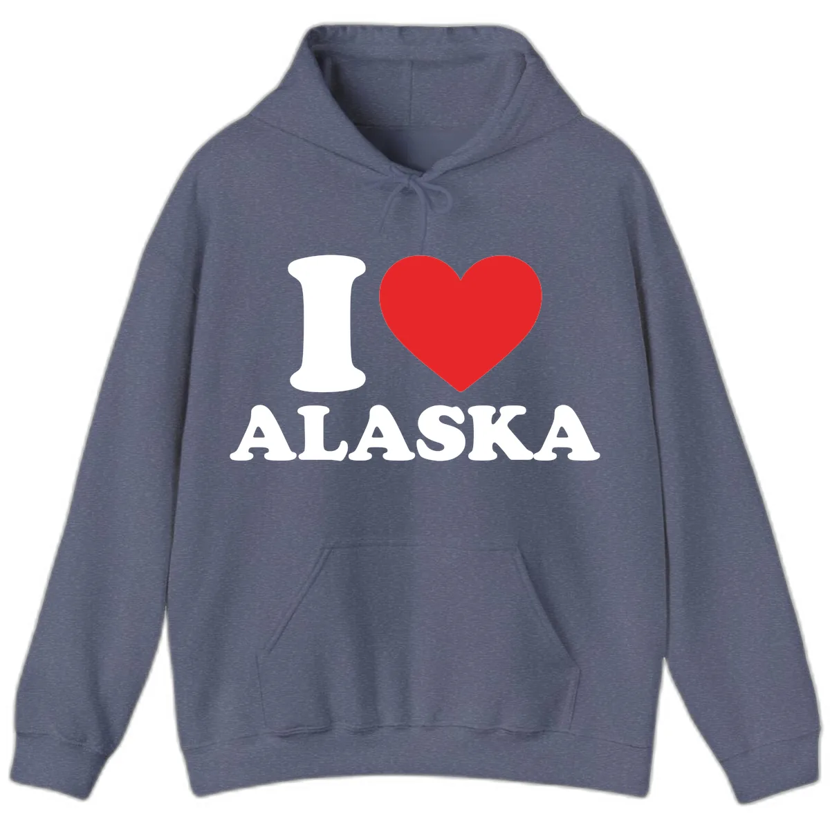 Pure Love Heart Hoodie in Heather Navy