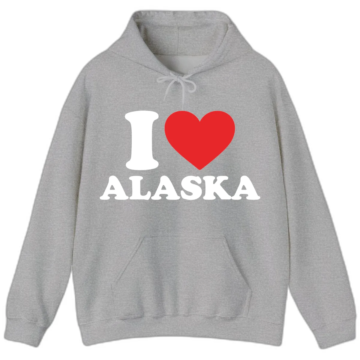 Pure Love Heart Hoodie in Sport Grey