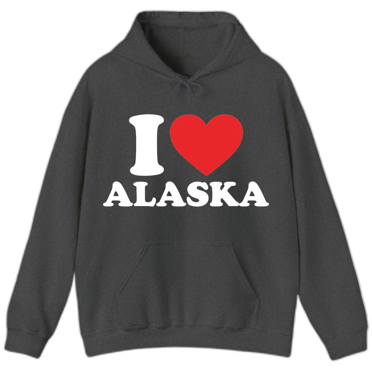 Pure Love Heart Hoodie in Dark Heather