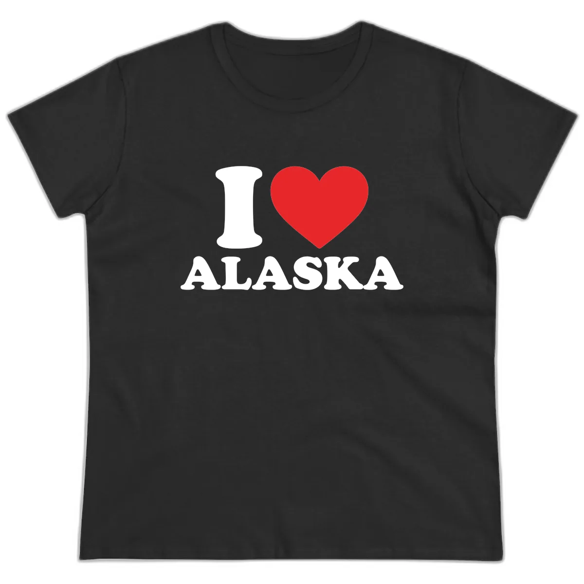 Pure Love Heart Ladies Tee in Black