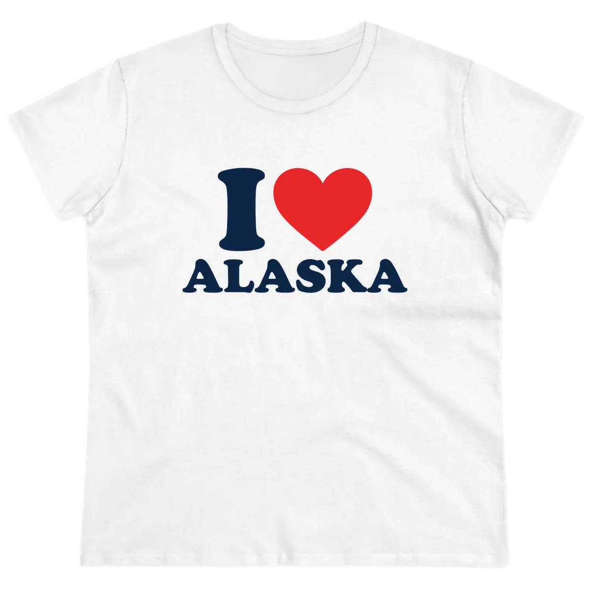 Pure Love Heart Ladies Tee in White