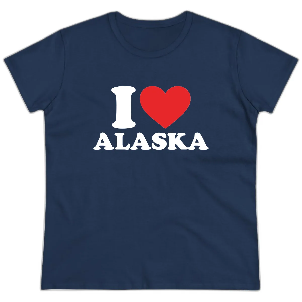 Pure Love Heart Ladies Tee in Navy