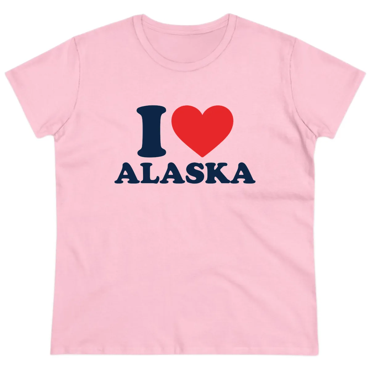 Pure Love Heart Ladies Tee in Light Pink