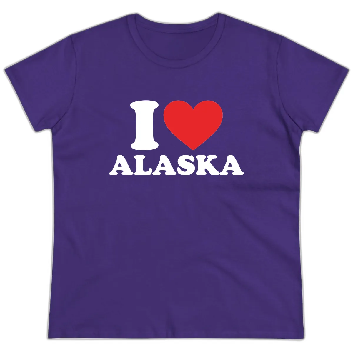 Pure Love Heart Ladies Tee in Purple