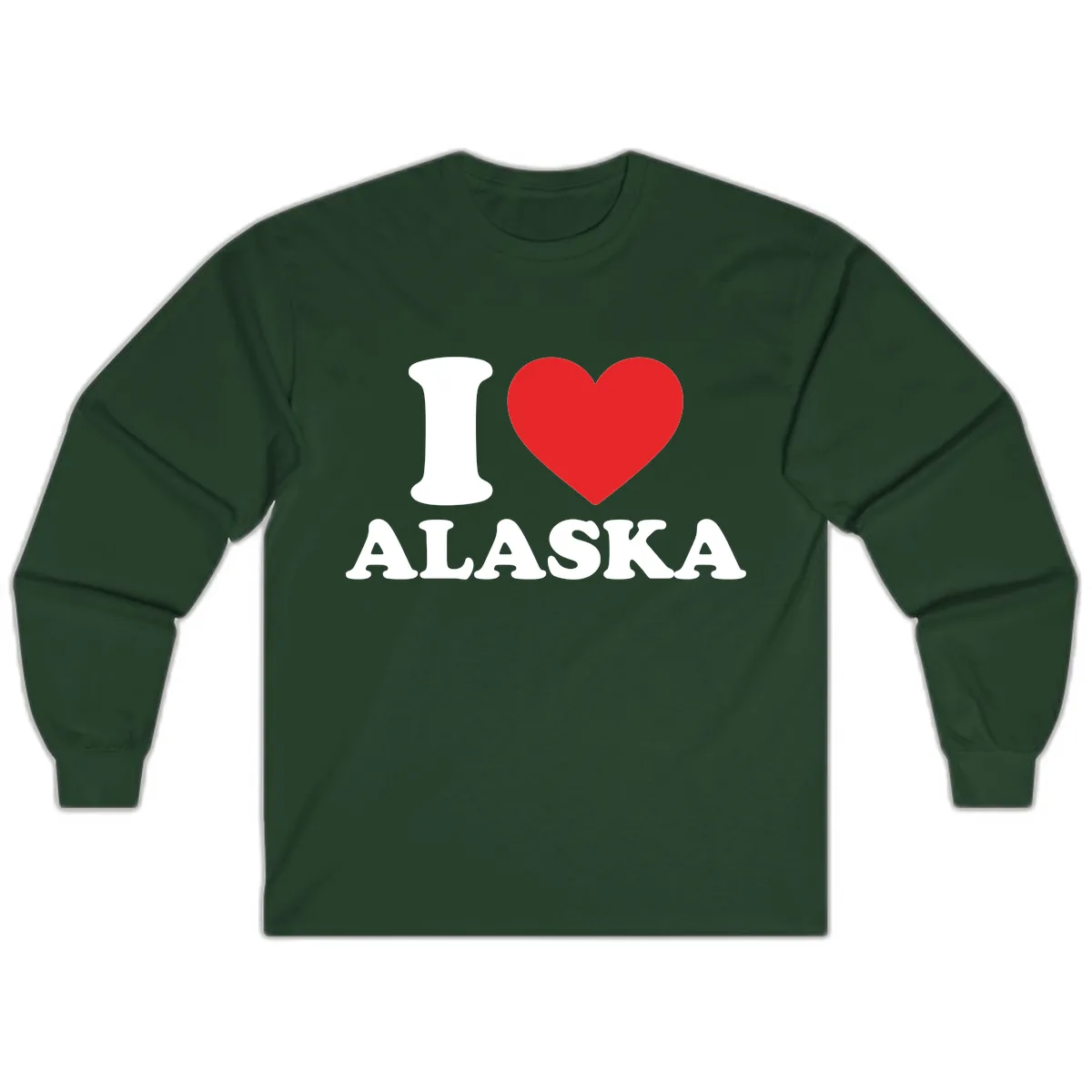 Pure Love Heart Long Sleeve in Forest Green
