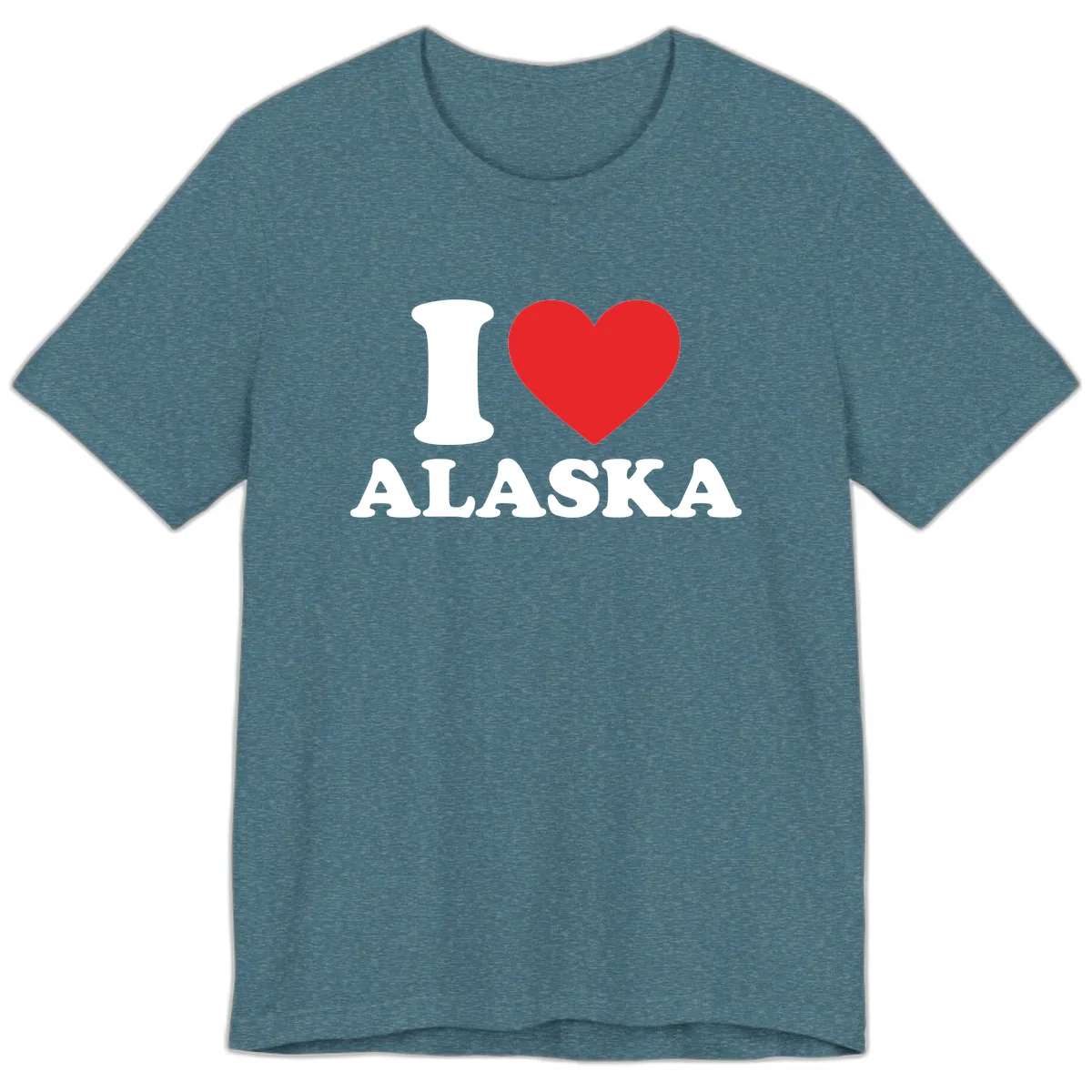 Pure Love Heart Premium T-Shirt in Heather Deep Teal