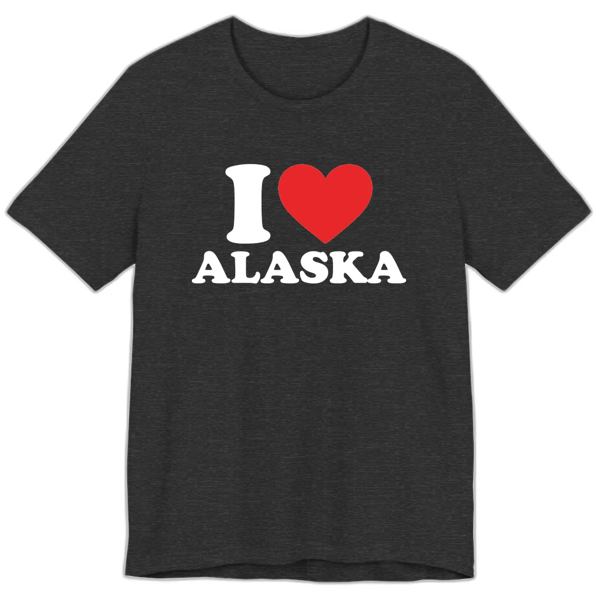 Pure Love Heart Premium T-Shirt in Dark Grey Heather