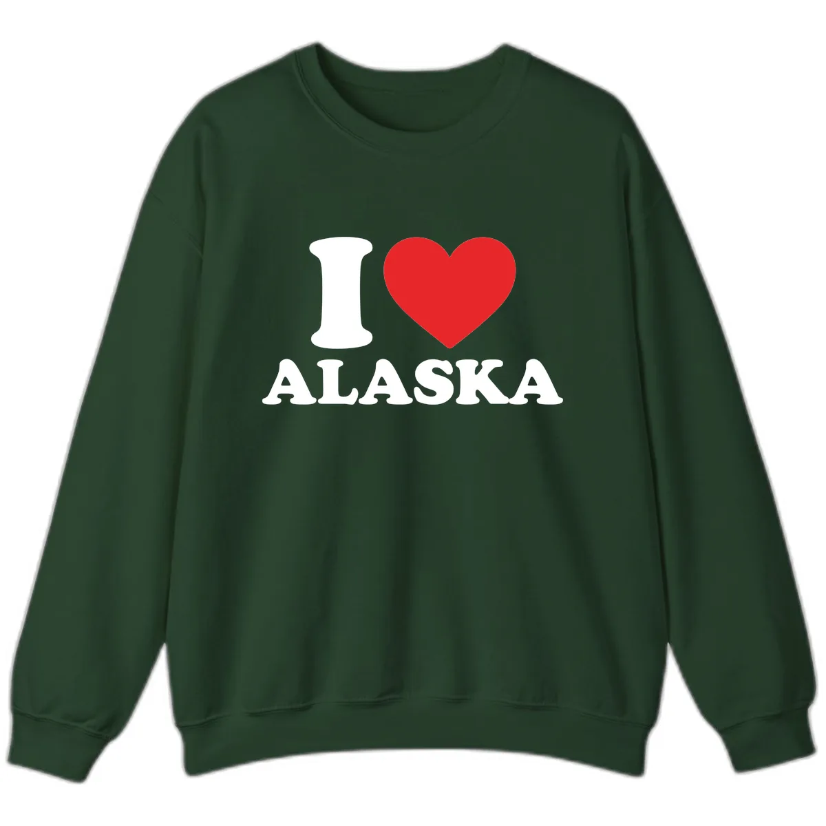 Pure Love Heart Sweatshirt in Forest Green