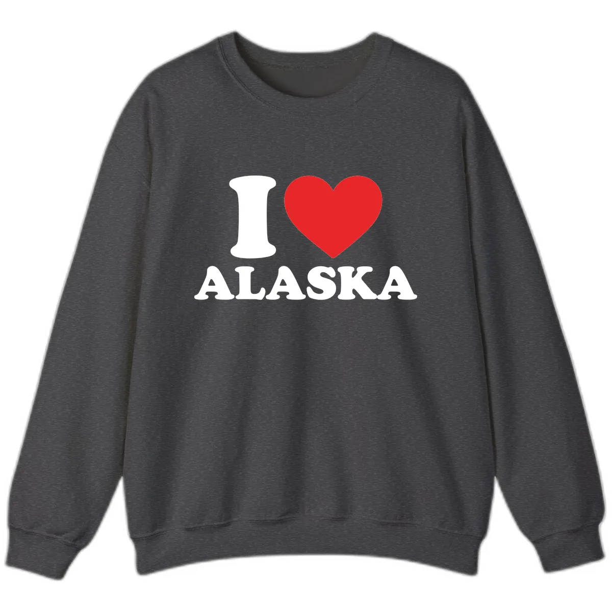 Pure Love Heart Sweatshirt in Dark Heather