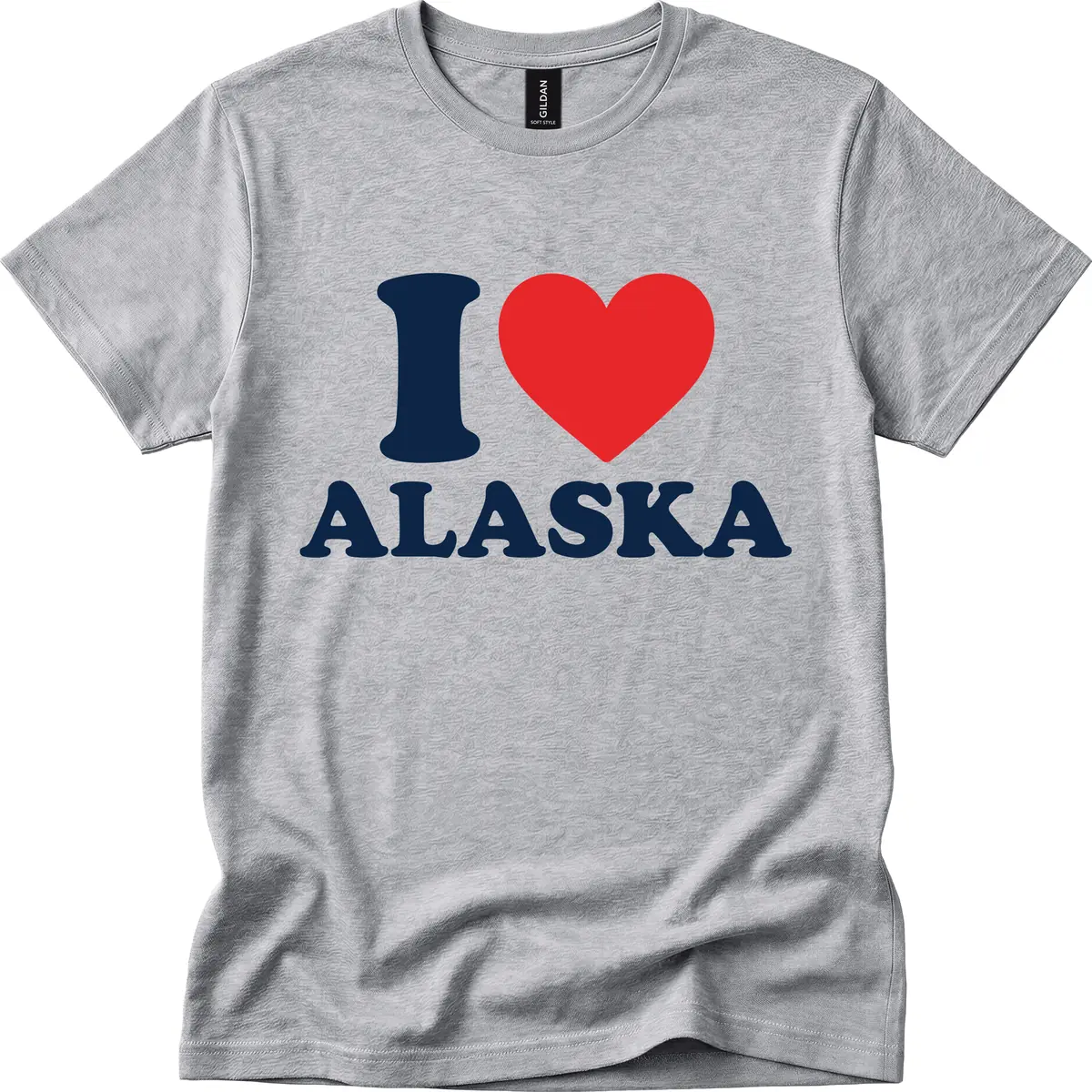 Pure Love Heart T-Shirt in Sport Grey