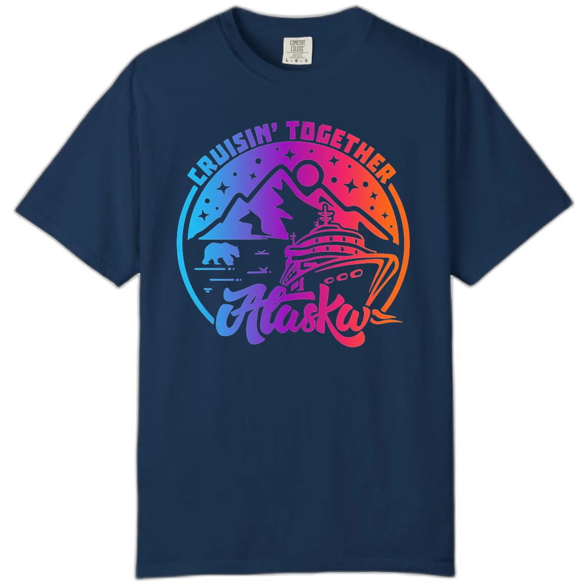 Cruisin' Together Alaska Comfort Color in Navy