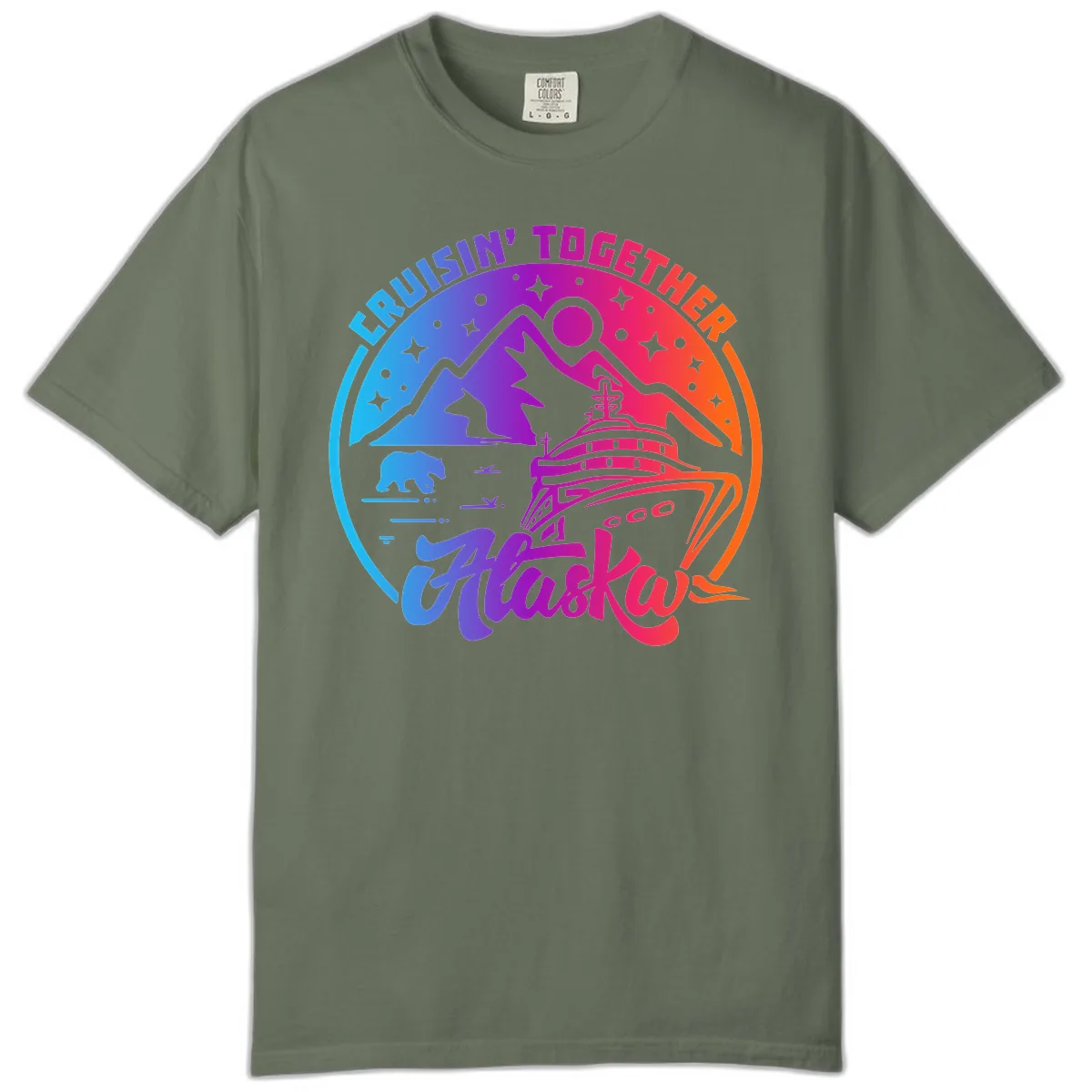 Cruisin' Together Alaska Comfort Color in Moss