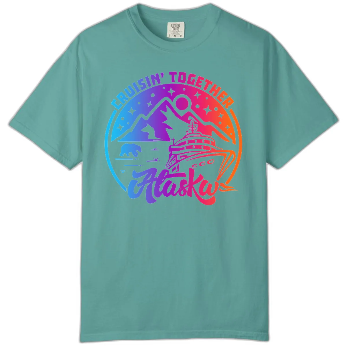 Cruisin' Together Alaska Comfort Color in Seafoam