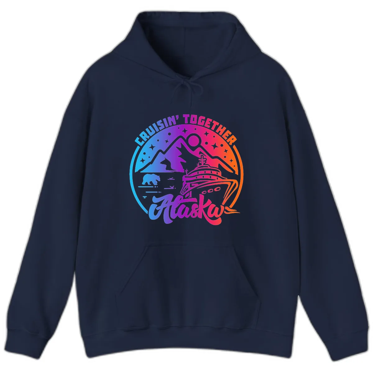 Cruisin' Together Alaska Hoodie in Navy