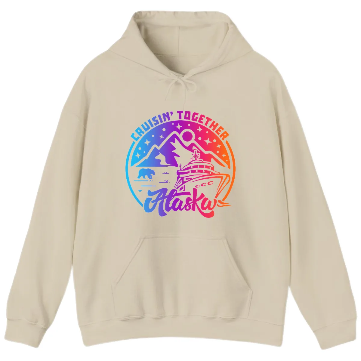 Cruisin' Together Alaska Hoodie in Sand