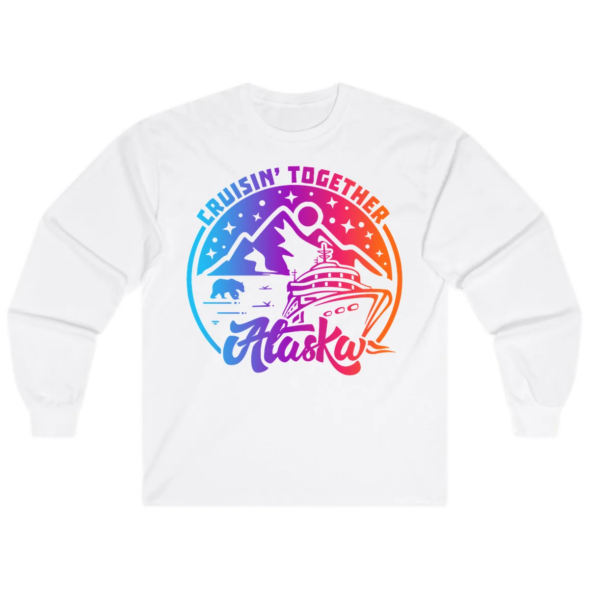 Cruisin' Together Alaska Long Sleeve in White