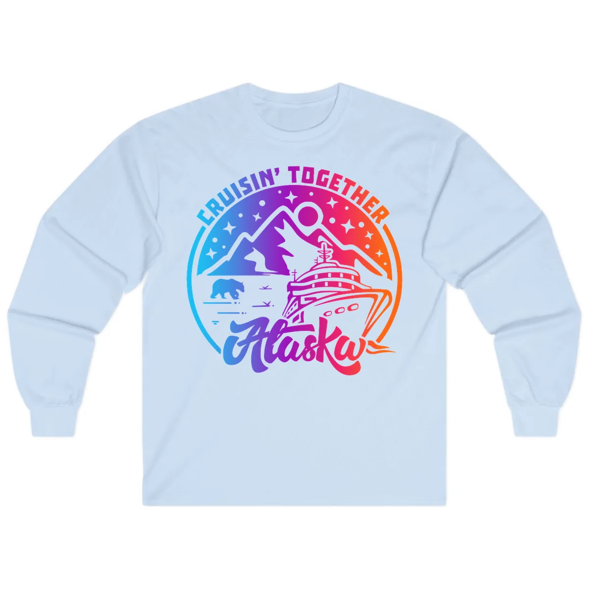 Cruisin' Together Alaska Long Sleeve in Light Blue