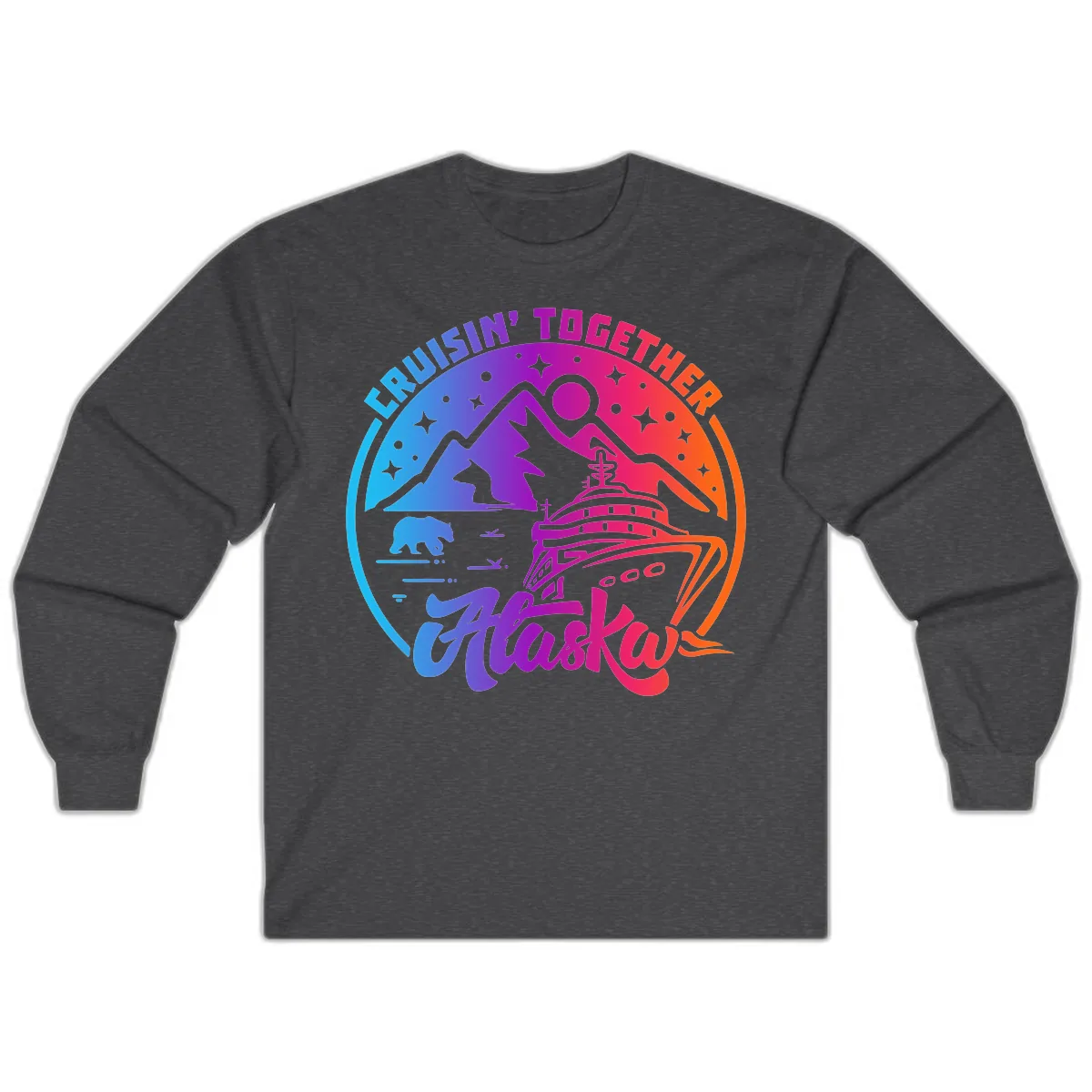 Cruisin' Together Alaska Long Sleeve in Dark Heather