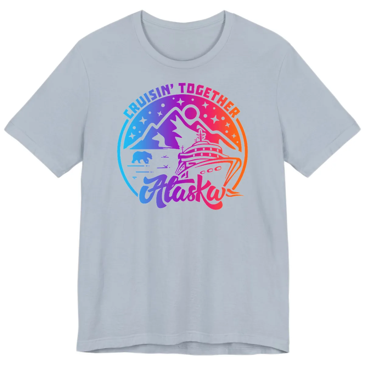 Cruisin' Together Alaska Premium T-Shirt in Light Blue